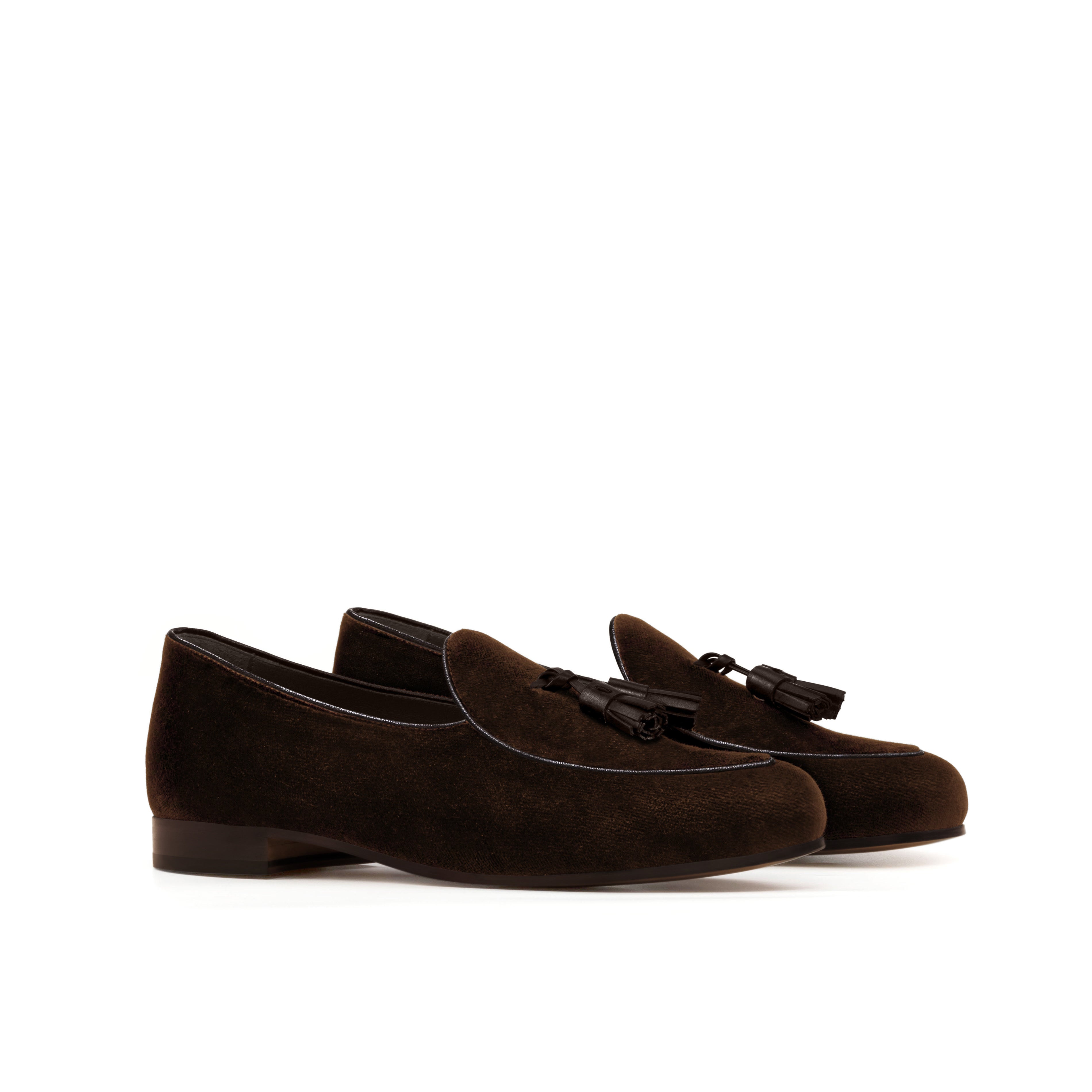 Velvet Belgian Loafers Dark Brown – DanielReCollection