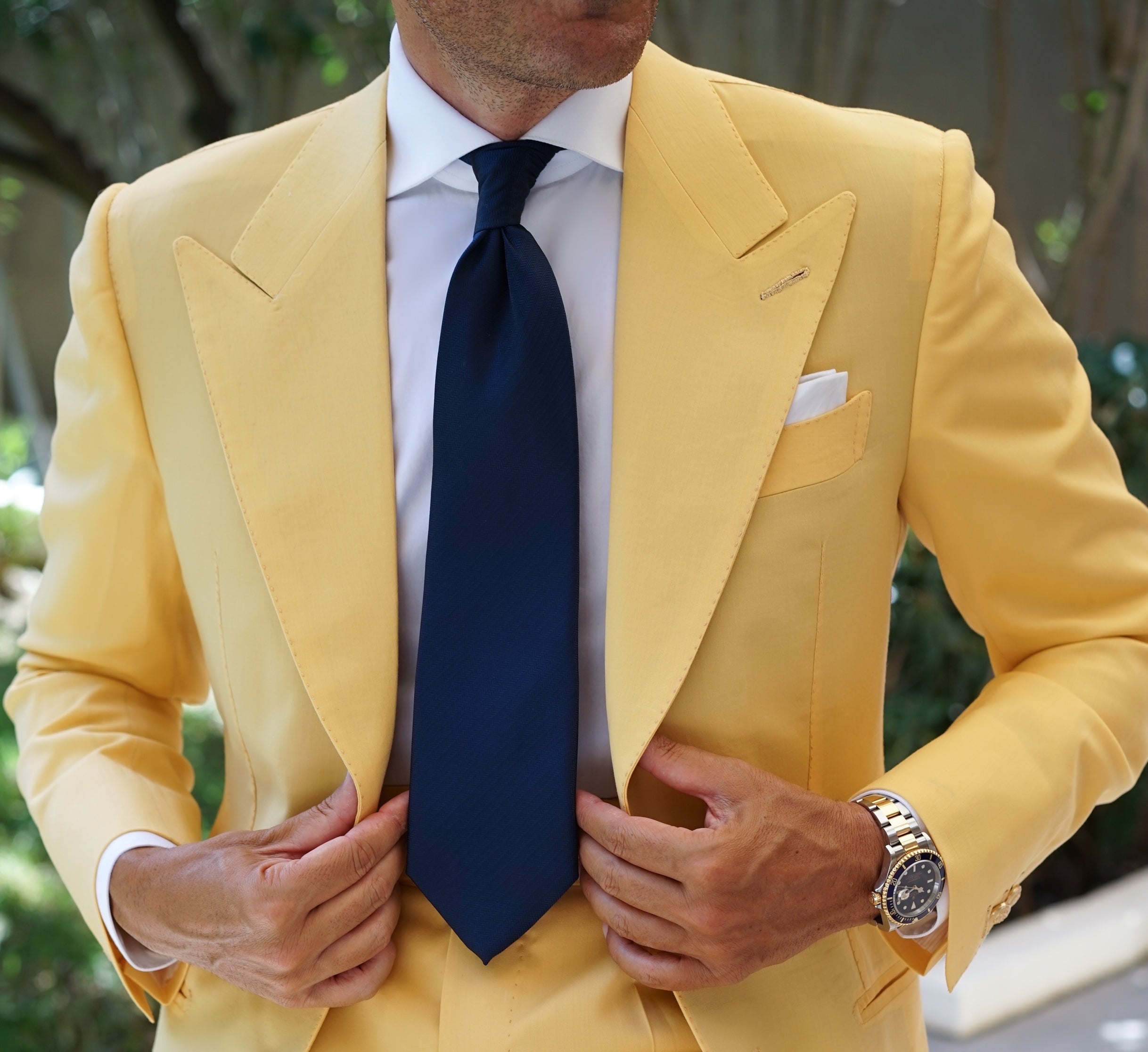 Yellow on sale coat suit